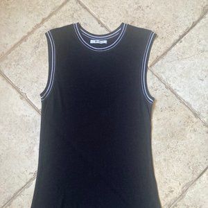 T by Alexander Wang Size S Black Soft Rayon Ecosil Baby Rib Tank
